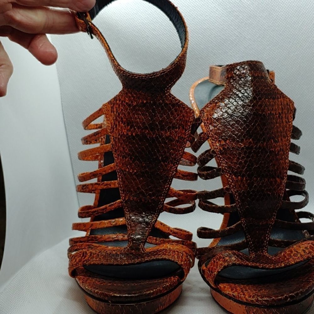 Brian Atwood snakeskin heels, all leather, NWOT, NO BOX